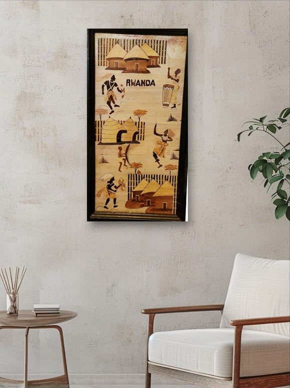 Vintage Wall Art Banana Fiber | Rwanda Geri's Bluffing Boutique