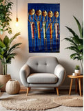Hand Painted African Wall Art | Market Women | Basket | Geri's Bluffing Boutique