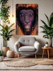 Sculpture Lion Head Wall Art (30h x 21w) | Recycle Art |Geri's Bluffing Boutique