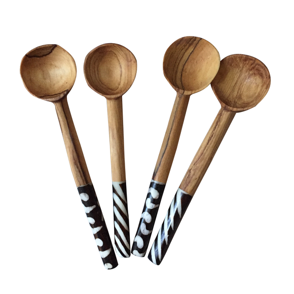 Olive Wood Condiment Spoon | Geri's Bluffing Boutique