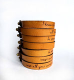 Bible Scripture | Thin Leather Bracelet | Geri's Bluffing Boutique