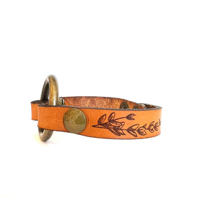 Leather Ring Cuff - Skinny Strap with Snap | Geri's Bluffing Boutique