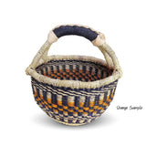 Round Basket |Large|Green Kiwi Blue | Geri's Bluffing Boutique