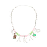 Pink Green AKA Charm Necklace for Women | Geri's Bluffing Boutique