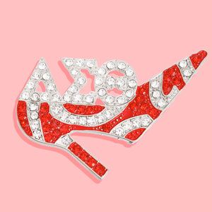 Brooch Delta Sigma Sorority Heel Pin for Women |Geri's Bluffing Boutique