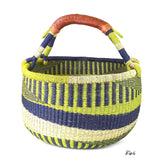 Round Basket |Large|Green Kiwi Blue | Geri's Bluffing Boutique
