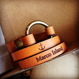 Leather Ring Cuff - Skinny Strap with Snap | Geri's Bluffing Boutique