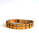 Men's Religious Leather Snap Bracelet Engraved Cuff |Geri's Bluffing Boutique