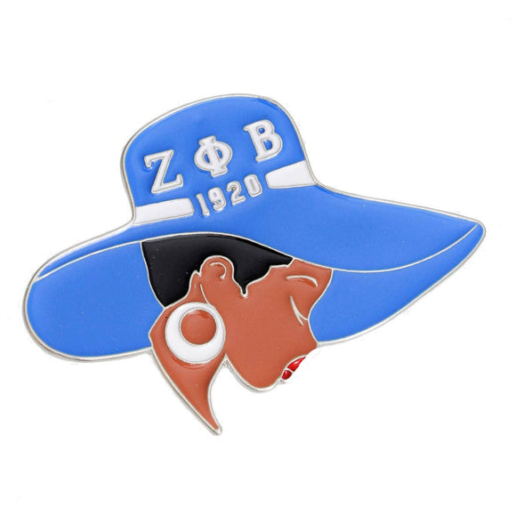 Blue White  Zeta Phi Beta Greek Letter Hat Pin |Geri's Bluffing Boutique
