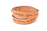 Amazing Grace Double Wrap Leather Bracelet | Geri's Bluffing Boutique