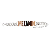 MELANIN Silver Chain Bracelet | Geri's Bluffing Boutique