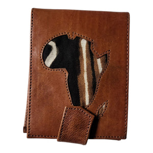 Leather Mudcloth Wallet | Geri's Bluffing Boutique
