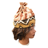 Mudcloth Hat |Kufi | Pom Pom|Geri's Bluffing Boutique