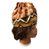 Mudcloth Hat |Kufi | Pom Pom|Geri's Bluffing Boutique