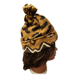 Mudcloth Hat |Kufi | Pom Pom|Geri's Bluffing Boutique