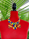 Necklace-Lightweight Kente African Print