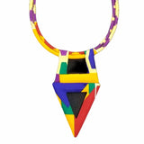 Hand-crafted Multicolored Pointed Fabric Necklace