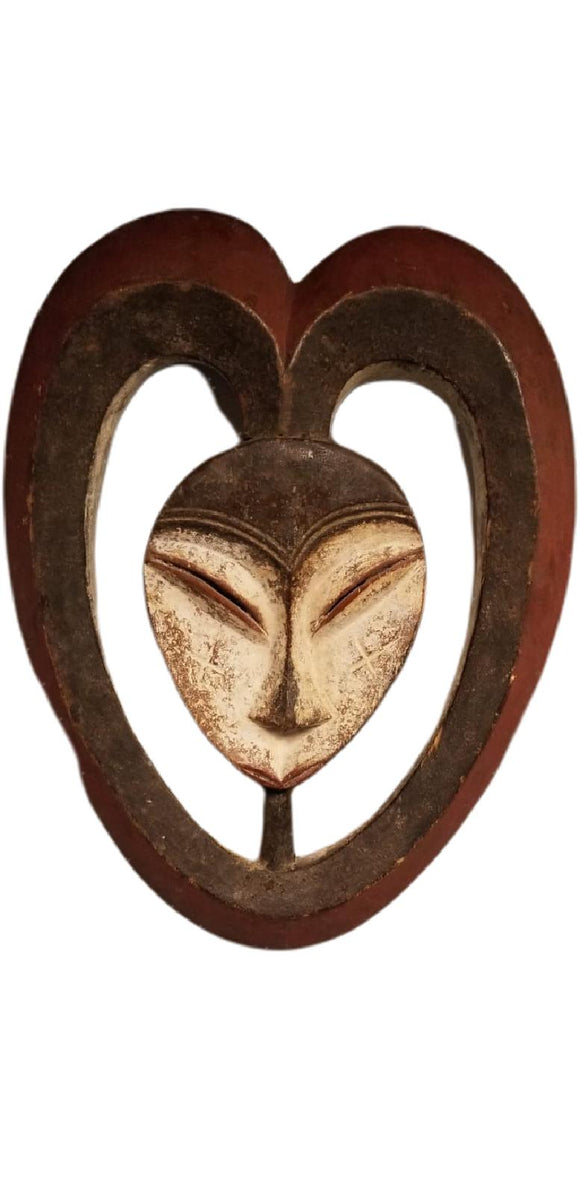 Authentic Hand - Carved African Wood Mask - 18