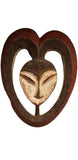 Authentic Hand - Carved African Wood Mask - 18"h x 14"w