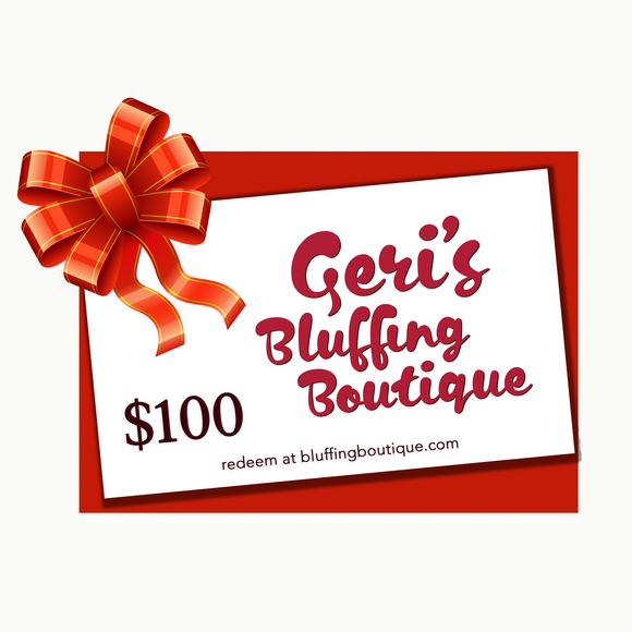 Gift Card Certificate - Geri's Bluffing Boutique