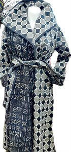 New! Genuine Full-Length Mud Cloth Coat is 53"