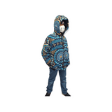 Jackets-Unisex African Print Hoody Bomber(XL)