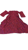 Dress-A line wax print Red