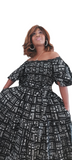 Dress-African Print Stretch Top Smock A-Line