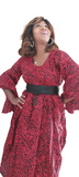 Dress-A line wax print Red