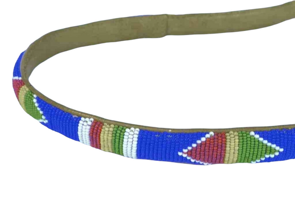 Masaii Beaded Belt Blue | Hand made in Mali Geri's Bluffing Boutique
