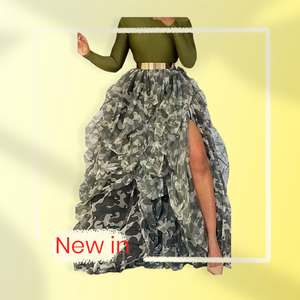 Tulle Skirt Army Fatigue