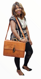 African Leather Briefcase | Ankh Map of Africa | Geri's Bluffing Boutique