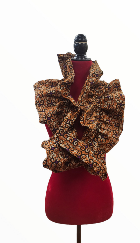 African Print Infinity Scarf Headwrap